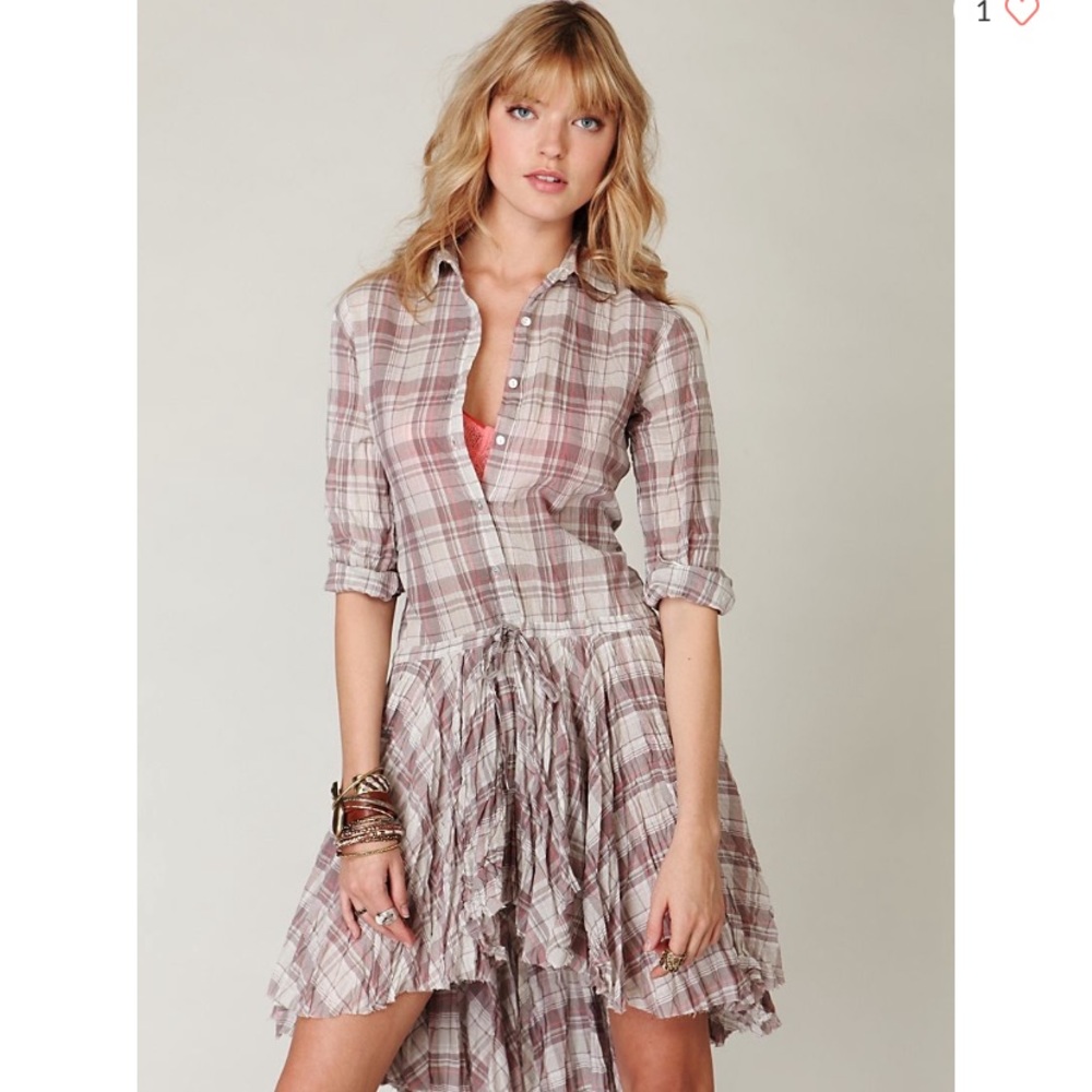 Plaid Free People dress. Never been worn.